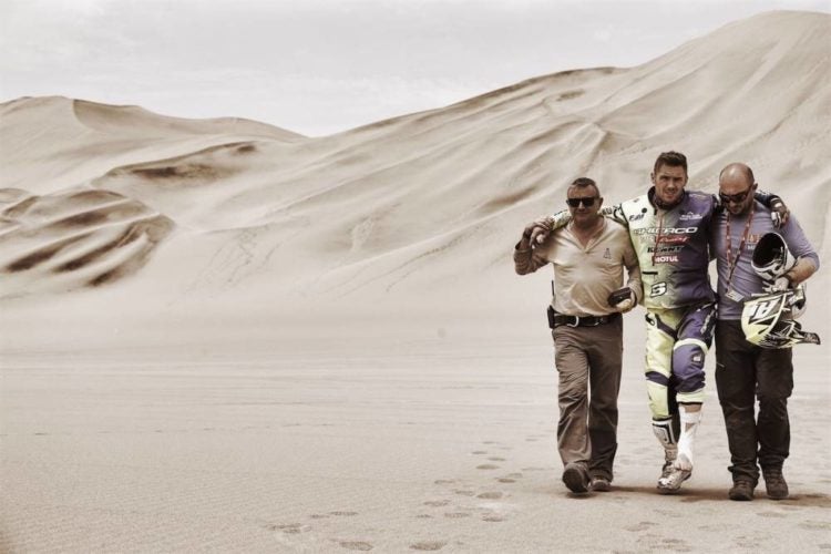 Injured rider Dakar