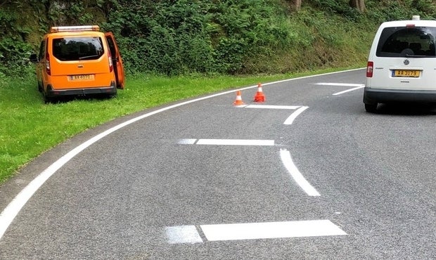 road paint guide motorcycle safer