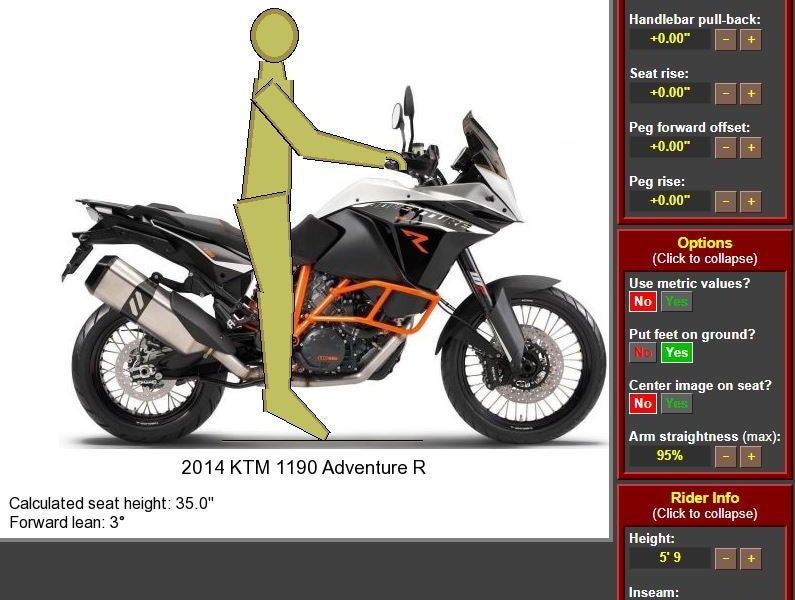 Motorcycle Seat Height Calculator Elcho Table