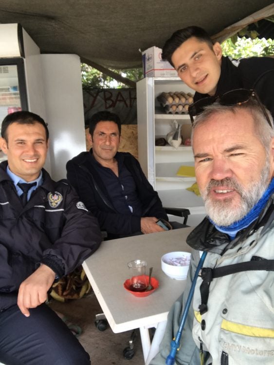 Tea with the police.
