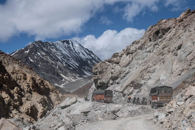 Day 7 Jispa to Leh 350km of high altitude broken roads and spectacular landscapes.
