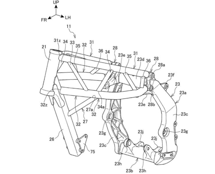 Honda Patent - Trellis Frame