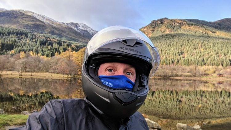 Cold Chris is cold (notice the snow on the mountains behind me).