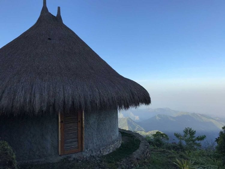 The Kogi-inspired habitats with views of the Sierras and the Caribbean Sea. -Janelle Kaz