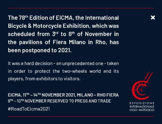 EICMA cancellation