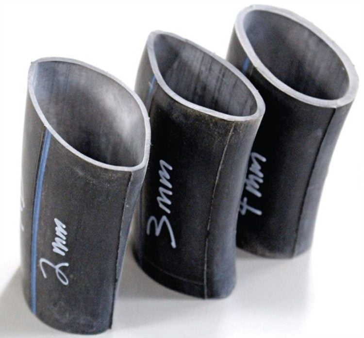 Tubes: Various Thicknesses available from under 1mm to 7mm these days.